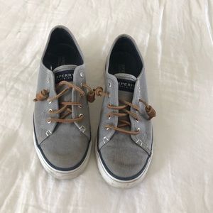 Grey Sperry Sneakers